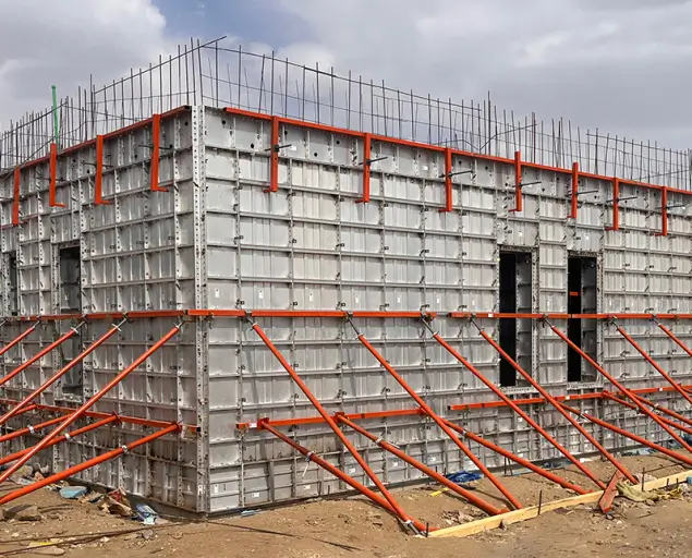 aluminium shuttering technology: flat tie system
