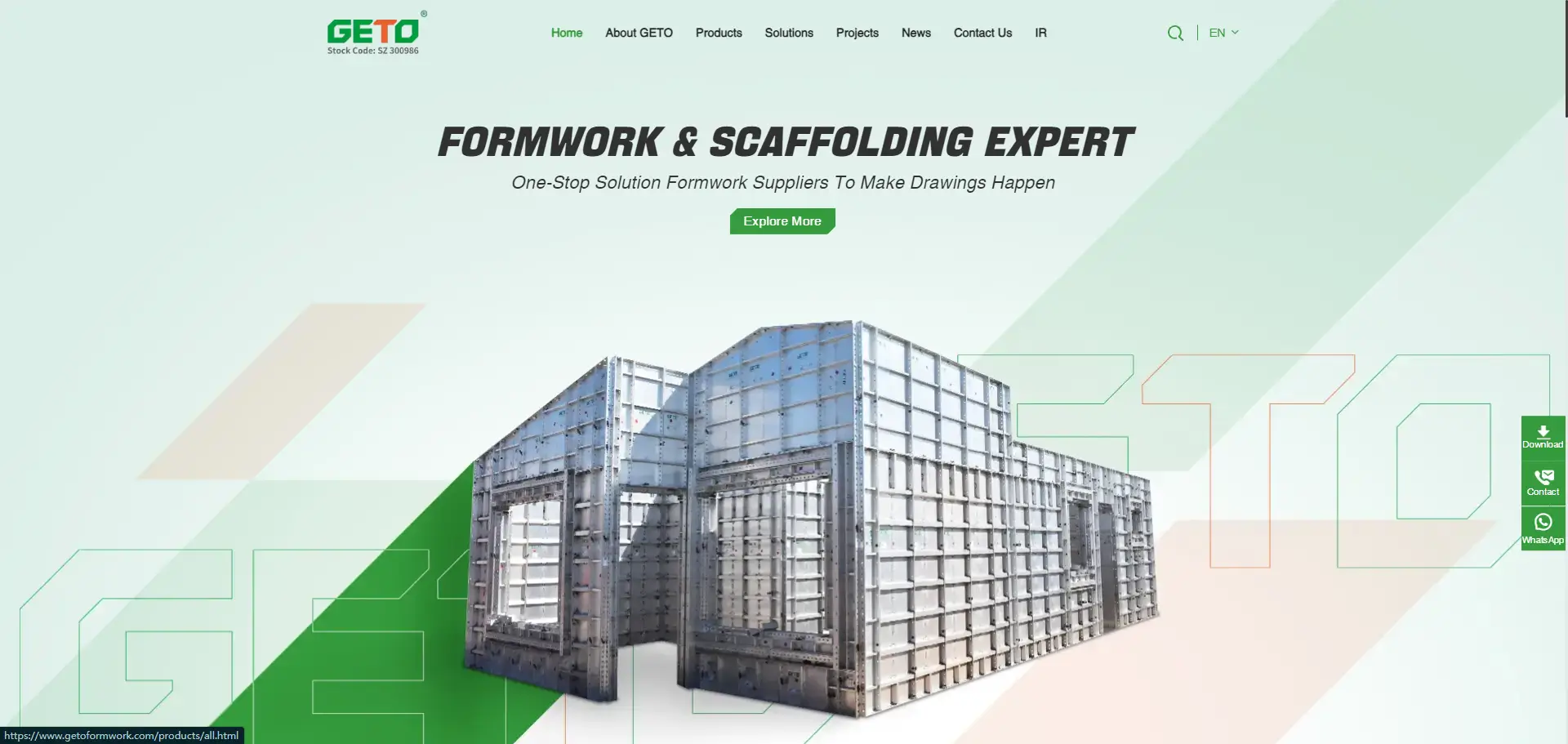 Aluminium Formwork System Manufacturer | GETO